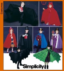 5927  SIMPLICITY  COSTUME CAPES, ROBES, HEADPIECES PATTERN 3-8 UNCUT
